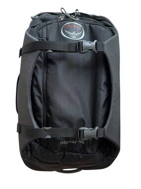 Osprey Porter 46L Travel Backpack Duffle Bag Black